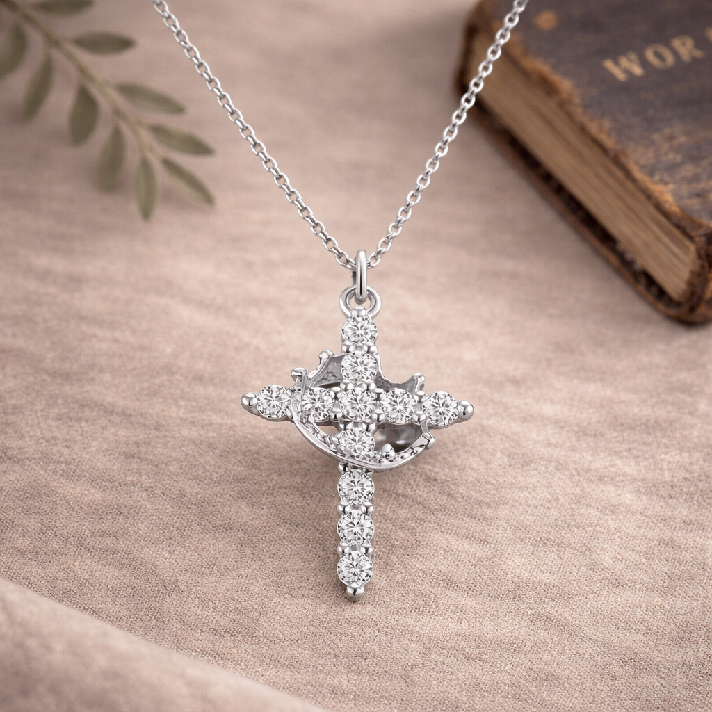 Crowned Cross Necklace