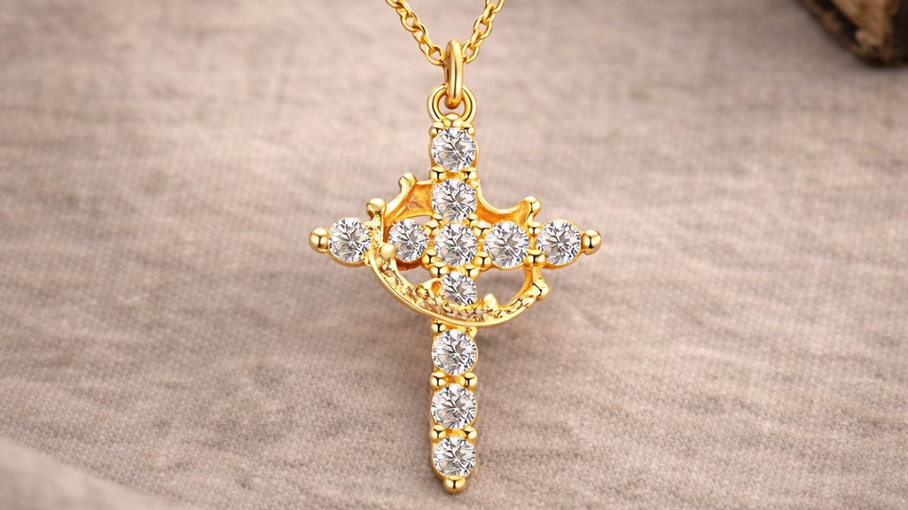 Crowned Cross Necklace