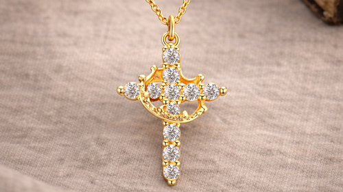 Crowned Cross Necklace