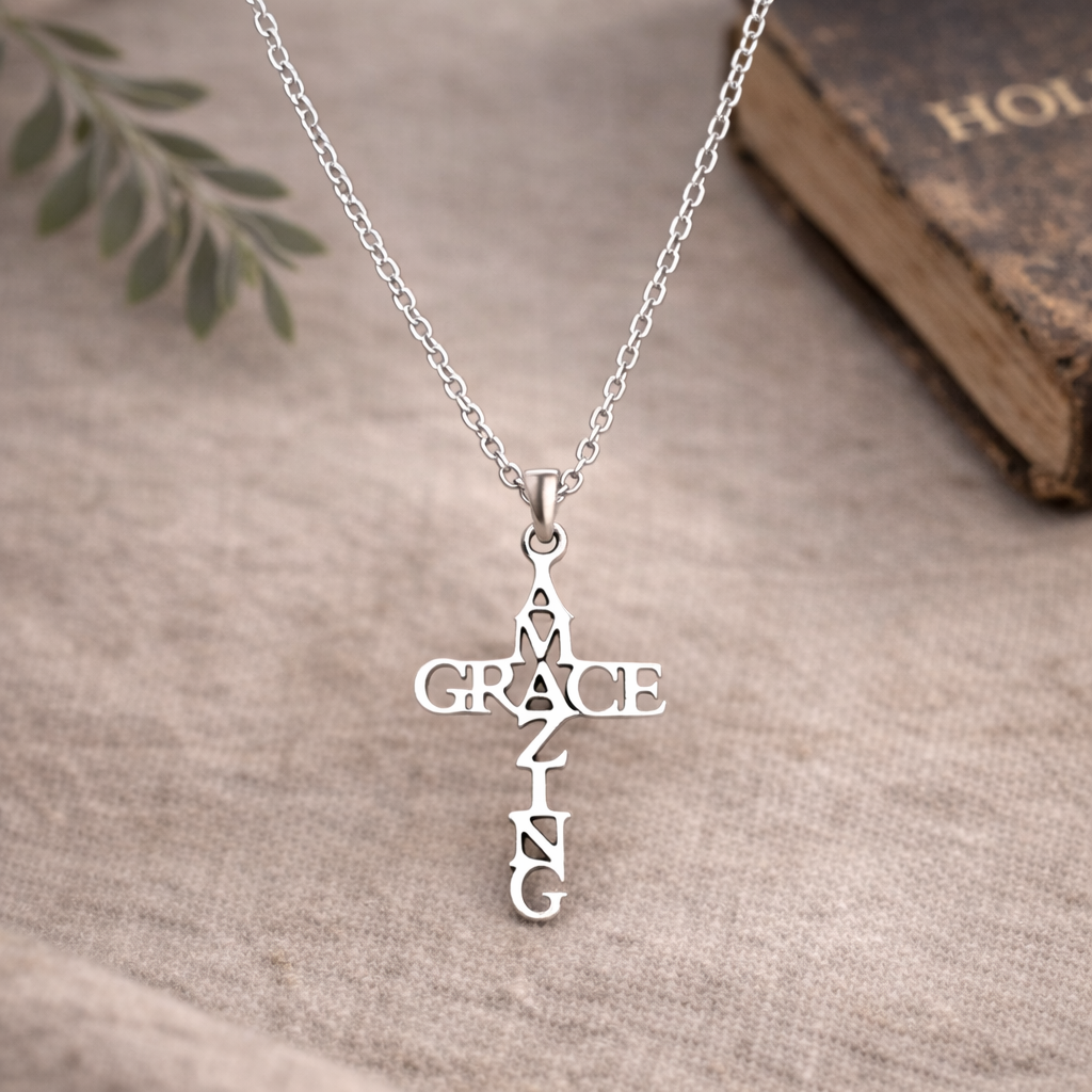 Amazing Grace Cross Necklace