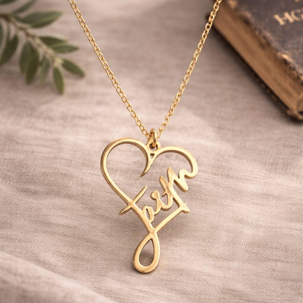 Faith Heart Necklace